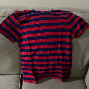 Old Navy Red and Blue Striped Tee